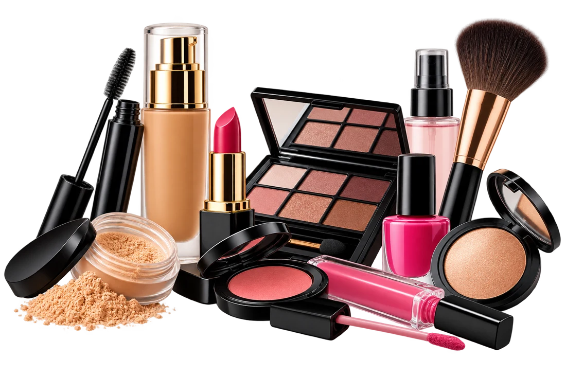 Makeup, lipsticks, palettes and brushes at Pennywise